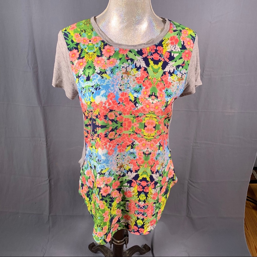 Color Thread Colorful Floral Long Tee (M) - Picture 2 of 16